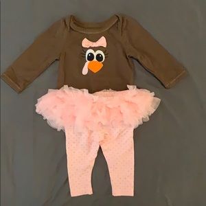 Babygirl turkey outfit/thanksgiving.